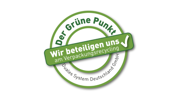 Grüner Punkt Logo - Wir beteiligen uns!